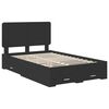 vidaXL Bed Frame with Headboard Black 135 x 190 cm Engineered Wood