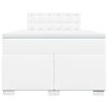 vidaXL Box Spring Bed with Mattress White 120x200 cm Faux Leather
