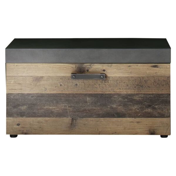 Trendteam Bench with Storage Indy Old Wood and Matera Grey