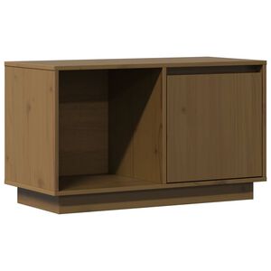 vidaXL TV Cabinet Honey Brown 74x35x44 cm Solid Wood Pine