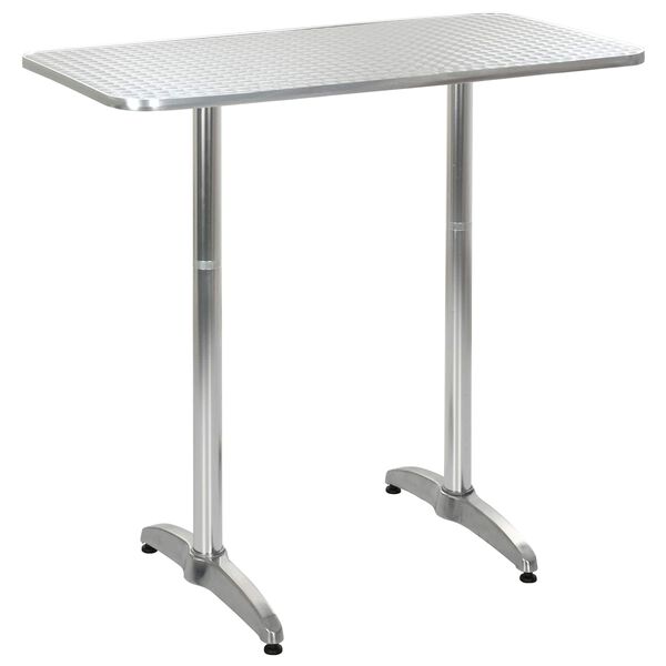 vidaXL Table Silver Aluminum and Plastic