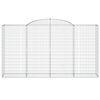 vidaXL Arched Gabion Baskets 30 pcs 300x50x160/180 cm Galvanised Iron