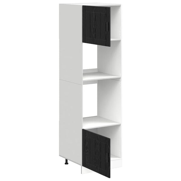 vidaXL Kitchen Cabinet Black Oak 60 x 57 x 207 cm Engineered Wood