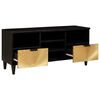 vidaXL TV Cabinet Black and Gold 100 x 33 x 46 cm Engineered wood