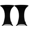 Standing Table Cover &Oslash;80cm Black Stretch 2 pcs