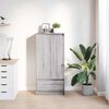 vidaXL Cabinet with Drawer Grey Sonoma 55.5x34x119.5 cm Engineered Wood