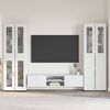 vidaXL TV Cabinet Set with Drawer with Shelf White Engineered Wood
