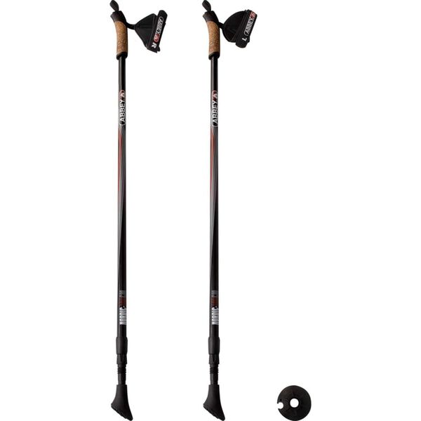 Abbey Hiking Canes 2 pcs Black Aluminium 21SR-ZRG-Uni