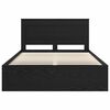 vidaXL Bed Frame with Headboard Black 140 x 190 cm Solid Pine Wood