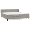 vidaXL Box Spring Bed with Mattress Light Grey 200x200 cm Velvet