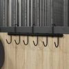 vidaXL Bridle Hanger with 9 Swivel Hooks Black Steel