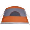 vidaXL Family Tent with Roof Grey and Orange 576 x 325 x 213 cm