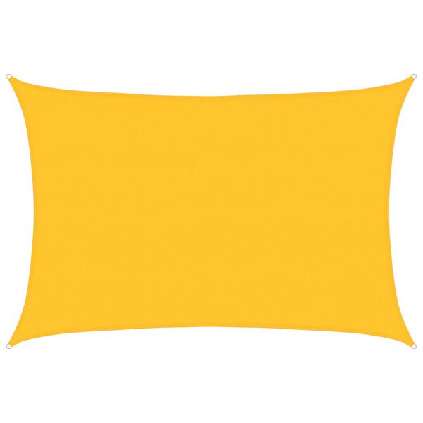 vidaXL Sunshade Sail 160 g/m&sup2; Rectangular Yellow 5x7 m HDPE