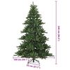vidaXL Artificial Hinged Christmas Tree with 300 LEDs 240 cm PVC