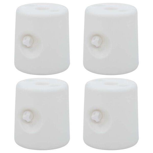 vidaXL Gazebo Weights 4 pcs PE White