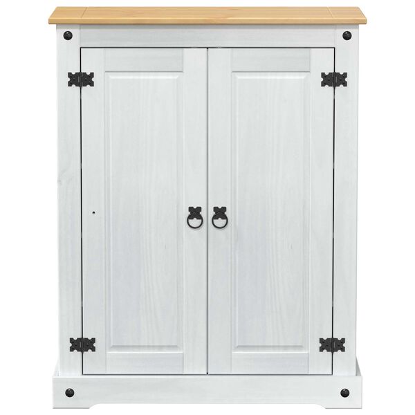 vidaXL Shoe Cabinet White 86 x 38.5 x 1080 cm Solid Pine Wood