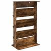 vidaXL Magazine Rack Smoked Oak 70 x 41 x 126 cm Engineered Wood