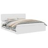 vidaXL Bed Frame with Drawer White 200 x 200 cm Engineered Wood