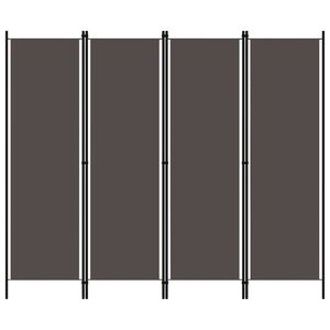 vidaXL 4-Panel Room Divider Anthracite 200x180 cm