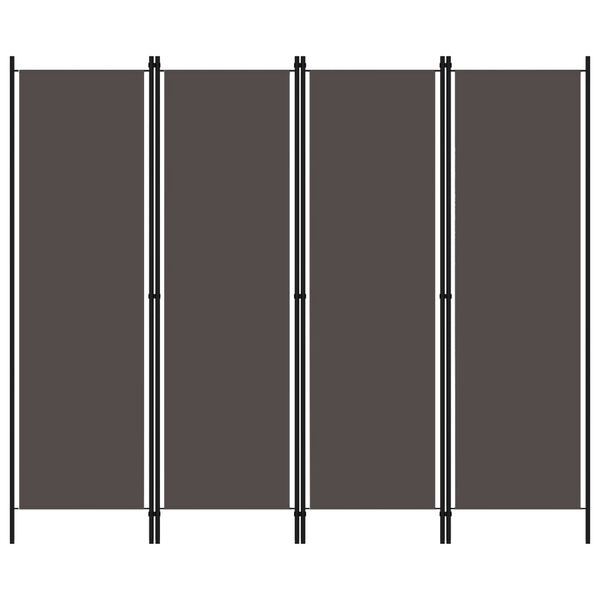 vidaXL 4-Panel Room Divider Anthracite 200x180 cm