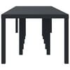 vidaXL Garden Dining Table Anthracite 350 x 100 x 73 cm Poly Rattan