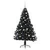 vidaXL Artificial Pre-lit Christmas Tree Black 150 cm PVC
