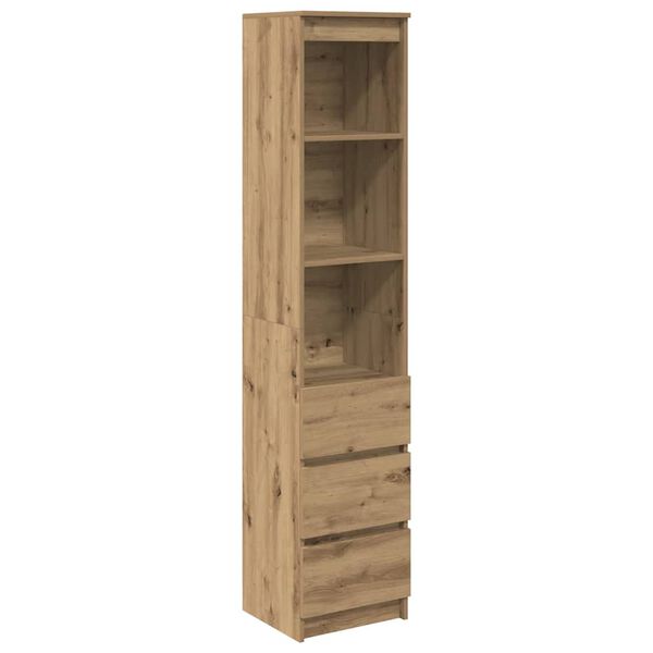 vidaXL Highboard Artisan Oak 37.5x35x180 cm Engineered Wood