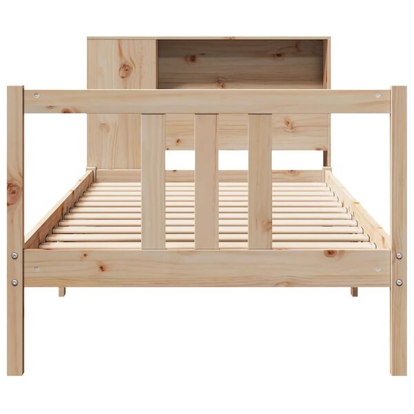 vidaXL Bookcase Bed without Mattress 90x190cm Solid Wood Pine