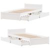 vidaXL Bed Frame without Mattress White 90x200 cm Solid Wood Pine