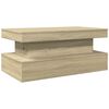 vidaXL Coffee Table with LED Lights Sonoma Oak 90x50x40 cm