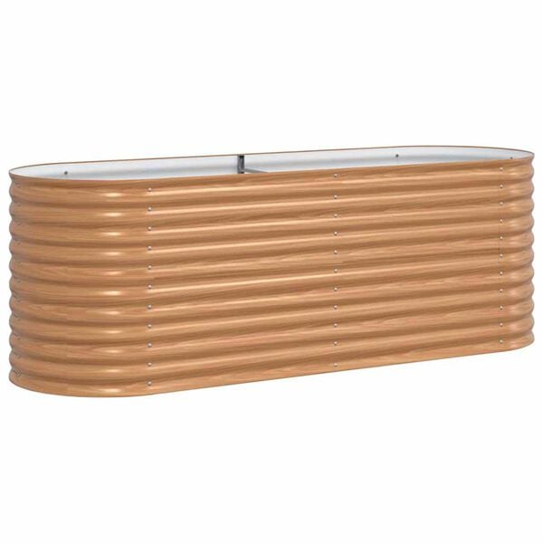 vidaXL Raised Bed Brown 240 x 80 x 81 cm Steel