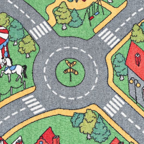 vidaXL Play Mat Loop Pile 170x290 cm City Road Pattern