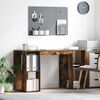 vidaXL Desk with Storage Smoked oak 130 x 50.5 x 75 cm Engineered Wood
