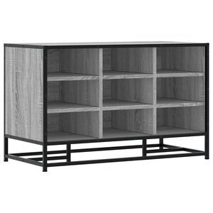 vidaXL Shoe Bench Grey Sonoma 84x40x53,5 cm Engineered Wood and Metal