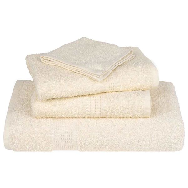 vidaXL Bath Towels "FROGN" 10 pcs Cream 100x150 cm 360 gsm