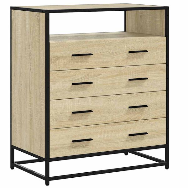 vidaXL Drawer Cabinet Sonoma Oak 70x41x83.5 cm Engineered Wood