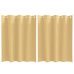 vidaXL Blackout Curtains with Rings 2 pcs Beige 140 x 140 cm Polyester