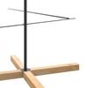 vidaXL Metal Christmas Tree with Wooden Base Black 210 cm