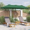 vidaXL Garden Parasol Green 370 x 197 x 239 cm Polyester and Aluminium