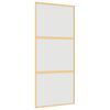 vidaXL Sliding Door Gold 90x205 cm Frosted ESG Glass and Aluminium