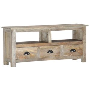 vidaXL TV Cabinet | Grey oak finish | Solid mango wood, engineered wood