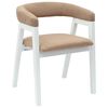 vidaXL Dining Chairs 2 pcs White 54 x 57 x 73 cm Solid Rubber Wood