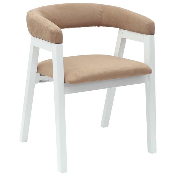 vidaXL Dining Chairs 2 pcs White 54 x 57 x 73 cm Solid Rubber Wood