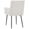 vidaXL Dining Chairs with Armrests 2 pcs Cream Fabric