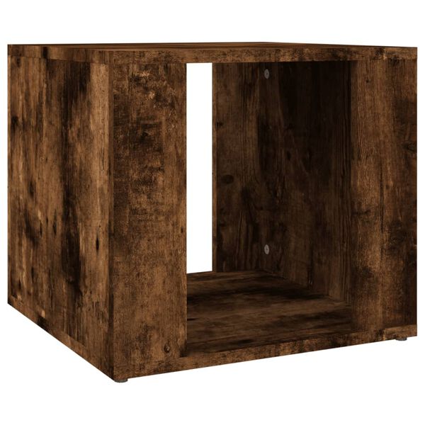 vidaXL Bedside Table Smoked Oak 41x40x36 cm Engineered Wood