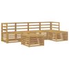 vidaXL Outdoor Sofa Set 6 pcs White Solid Acacia Wood