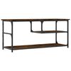 vidaXL TV Cabinet Smoked Oak 103x38x46.5 cm Engineered Wood and Steel