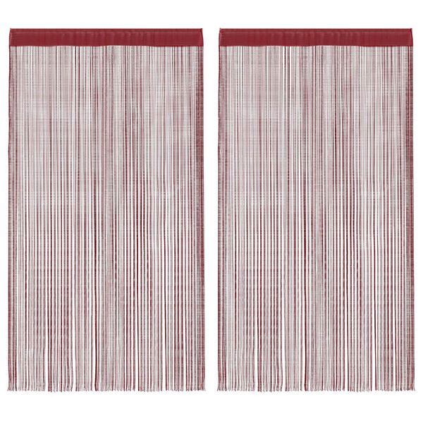 vidaXL String Curtains 2 pcs 140x250 cm Burgundy