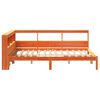 vidaXL Bookcase Bed without Mattress Wax Brown 135x190 cm Solid Wood Pine