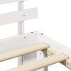 vidaXL Bed Frame with Headboard White 200 x 200 cm Solid Pine Wood